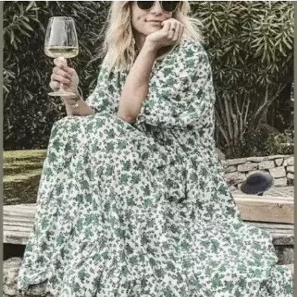 ZARA OYSTER FLORAL PRINT DRESS - Picture 4 of 6